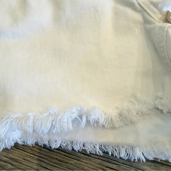 Vineyard Vines White Cutoff Denim Shorts 24 Frayed Hem Spring Summer - Picture 6 of 8